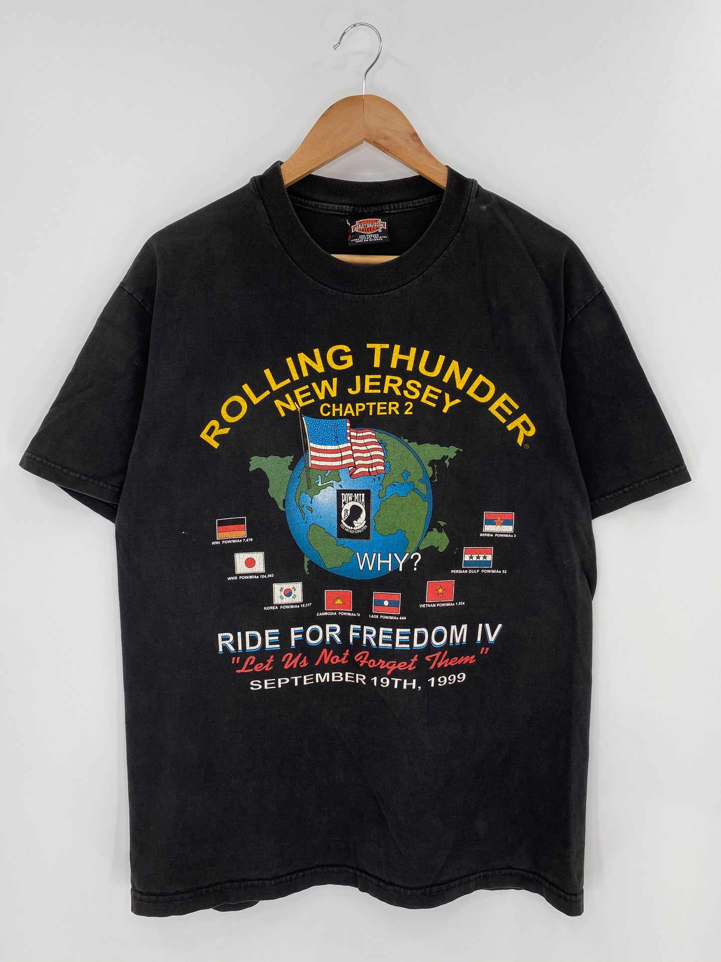 90's HARLEY DAVIDSON Made in USA Size L Vintage T-Shirt / 8660