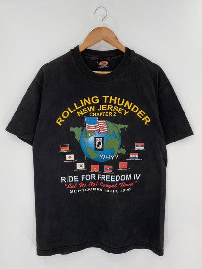 90's HARLEY DAVIDSON Made in USA Size L Vintage T-Shirt / 8660