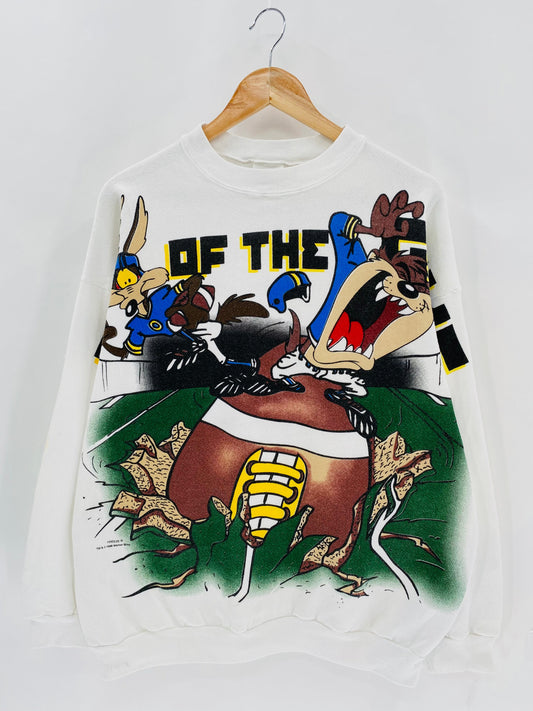 90's WARNER BROS. LOONEY TUNES Made in USA Size XL Vintage Sweat-shirt / K7164