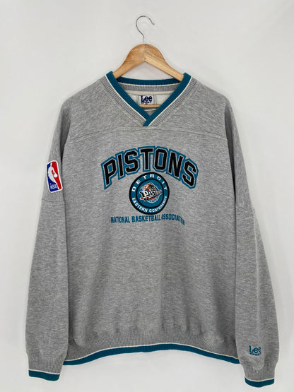 90's DETROIT PISTONS Size XXL Vintage NBA Sweat-Shirt / 5769