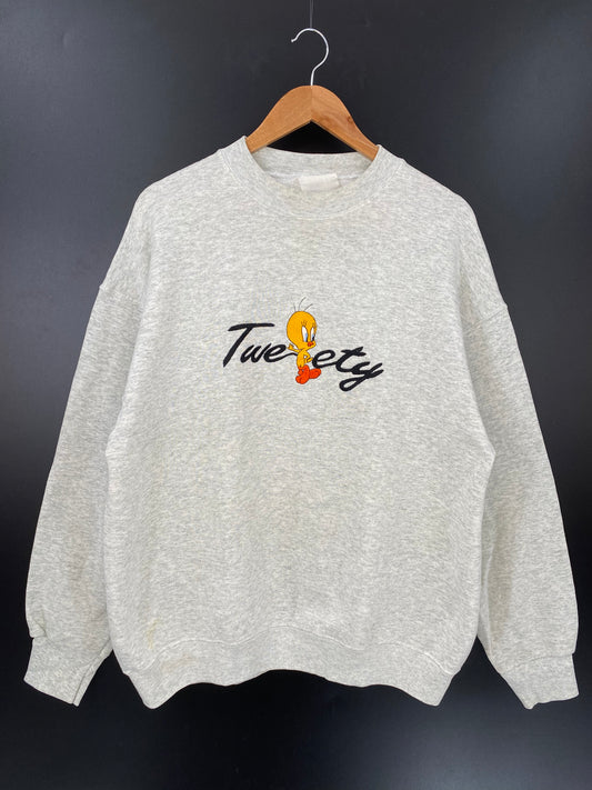 90’s LOONEY TUNES TWEETY Size XL Vintage Sweat-shirt / K2717