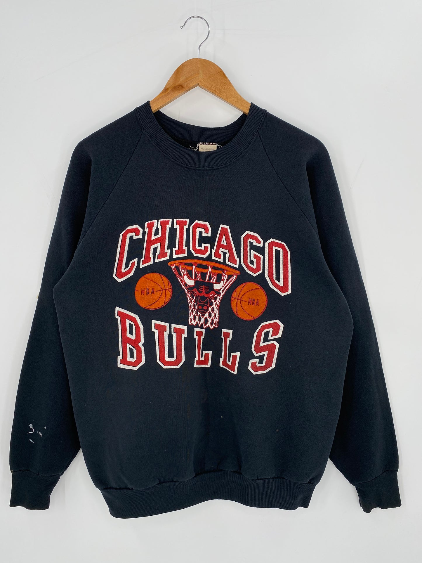 90’s CHICAGO BULLS Made in USA Size XL Vintage NBA Sweat-Shirt / 9432