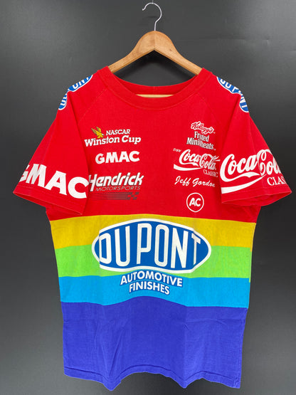 90's DU PONT NASCAR  Made in USA Size M Vintage Racing T-Shirt / k579