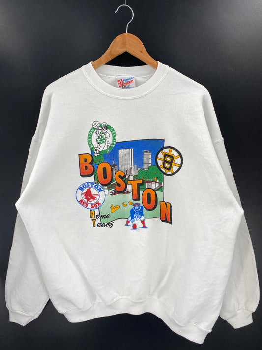 90’s BOSTON HOME TEAMS Size XL Vintage NFL Sweat shirt / K3699