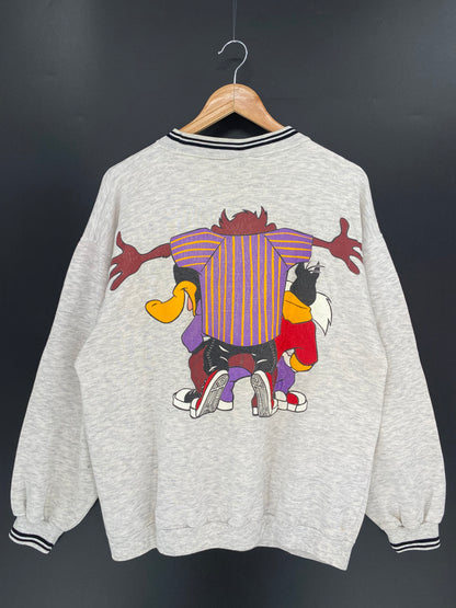 1993 LOONEY TUNES TWEETY Size Approx.XL Vintage Sweat-shirt / 9802