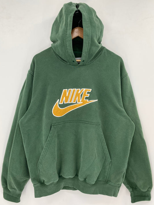 00' NIKE LOGO Size L Vintage Hoodie Sweat-Shirt / K3181
