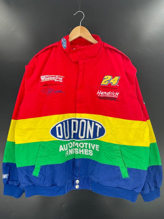 Vintage DUPONT AUTOMOTIVE JEFF GORDON Size XL Racing Jacket / k2375