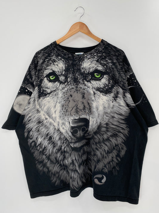 1996’ Liquid Blue JOHN CONNEL WOLF  Size XXL Vintage T-Shirt / 9985