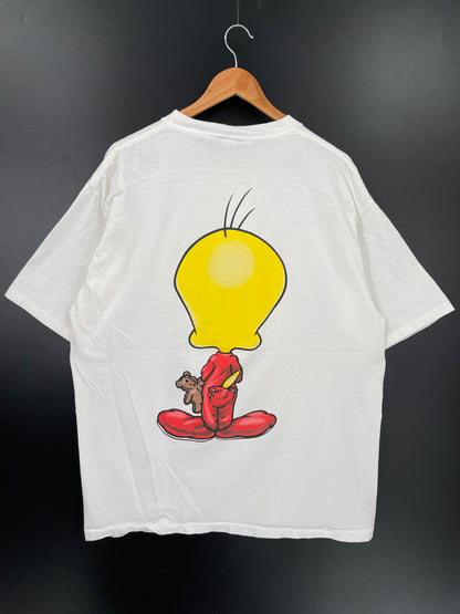 1997 LOONEY TUNES TWEETY Made in USA Size XL Vintage T-Shirt / K2056