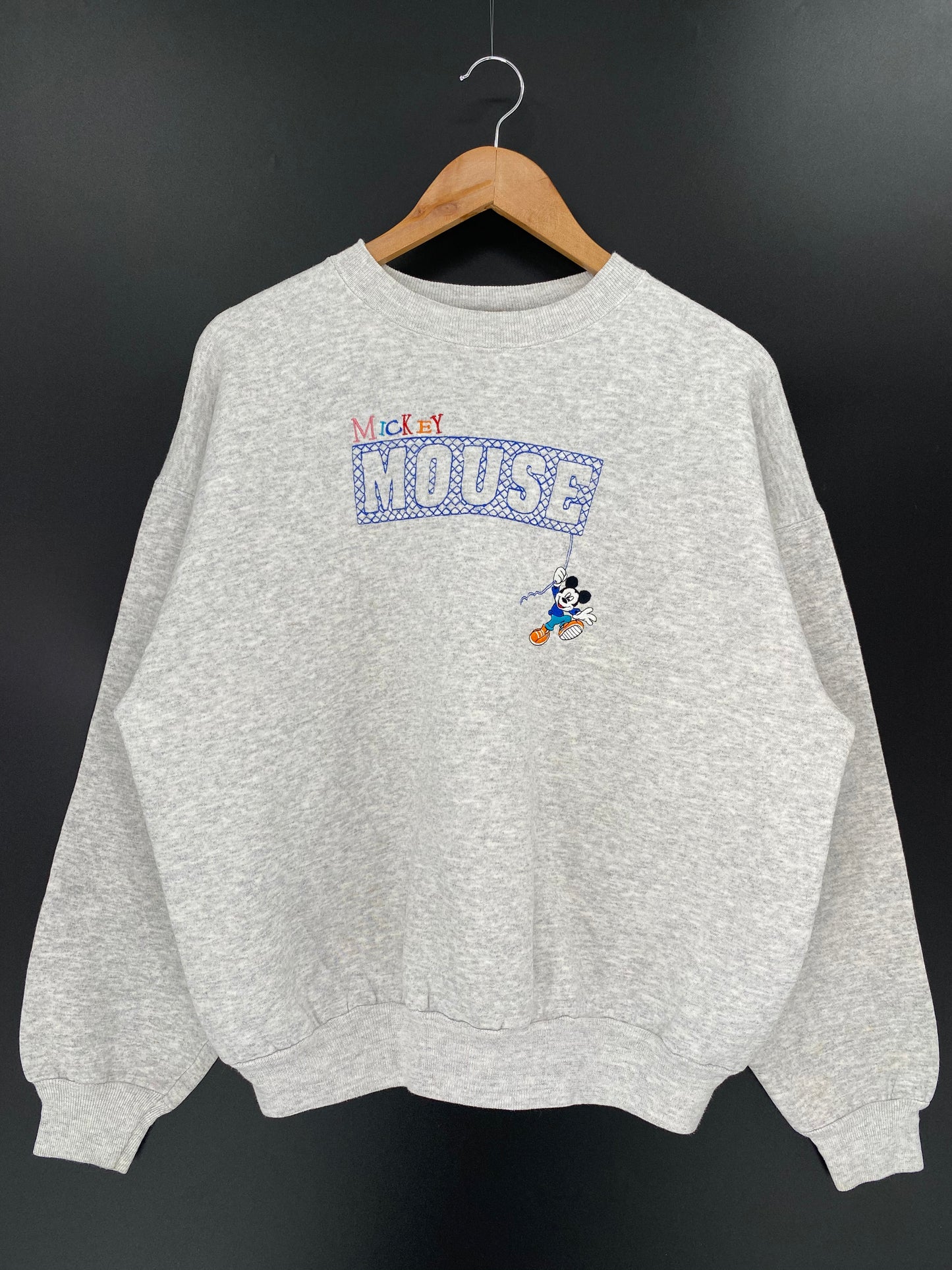 90’s DISNEY MICKEY Size Approx. L Vintage Sweat-shirt / 8869