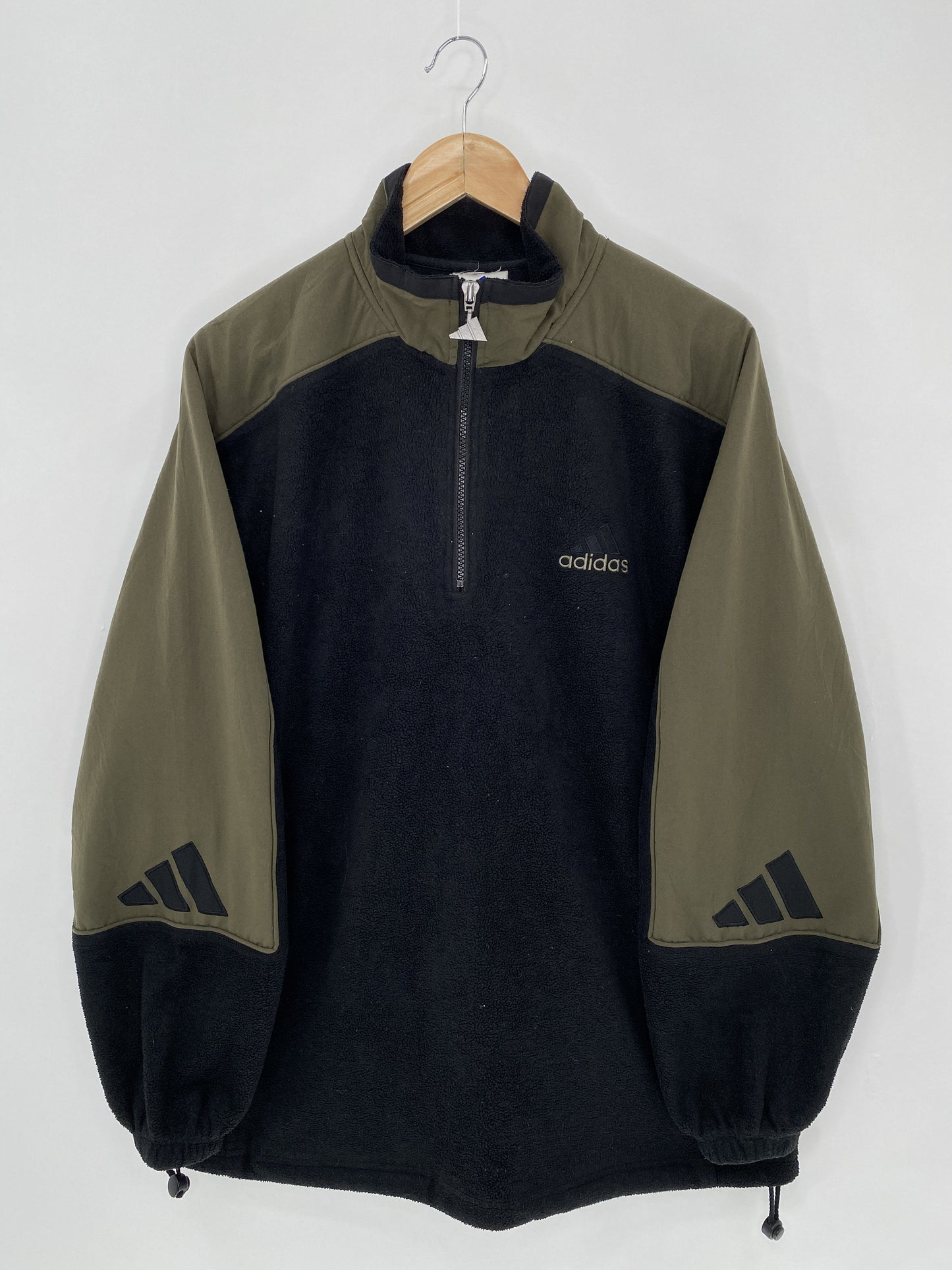 90's ADIDAS  Size L Vintage Half-Zip Fleece Jacket / A7948