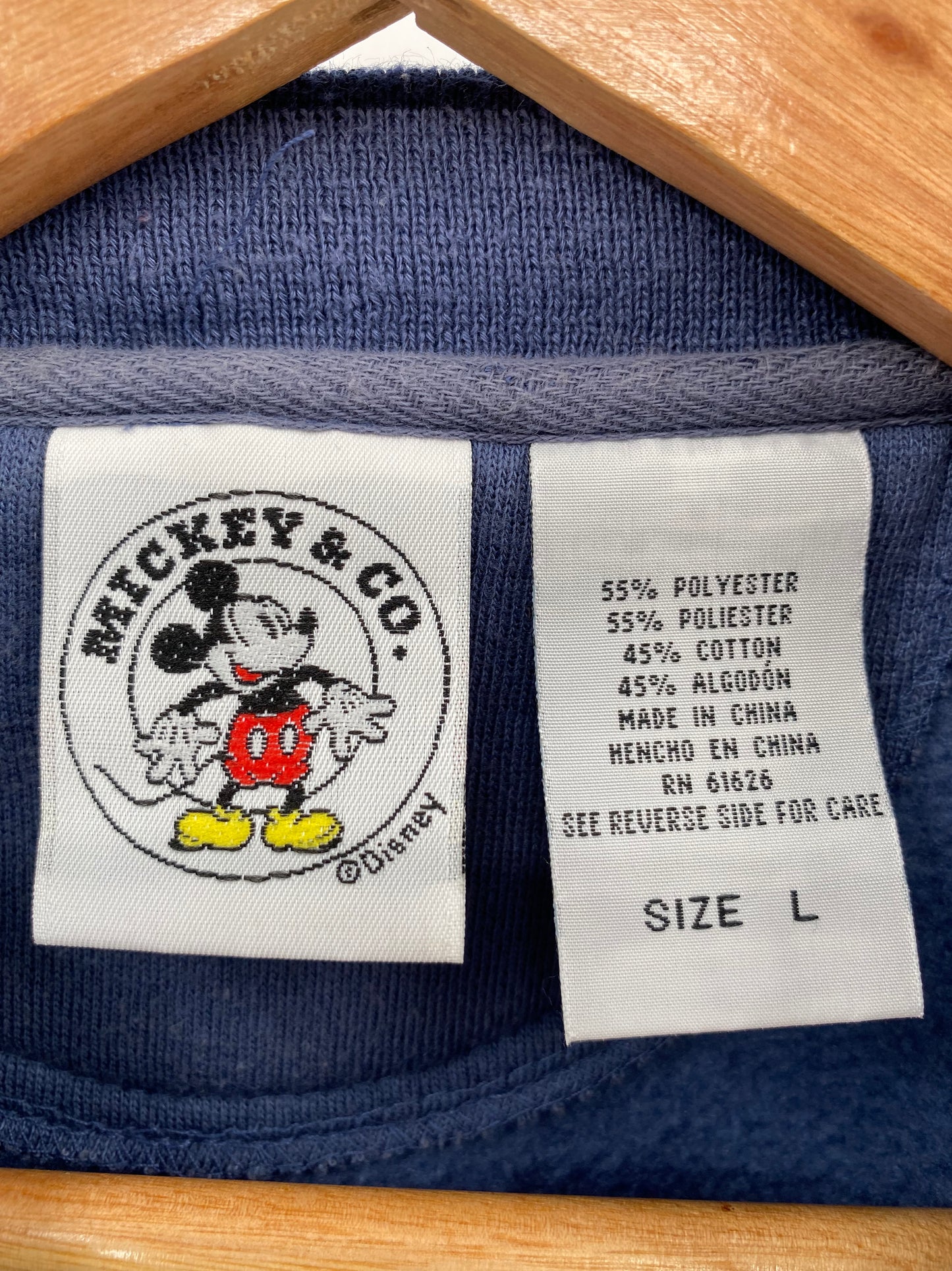90’s DISNEY MICKEY Size L Vintage Sweat-shirt / K2803