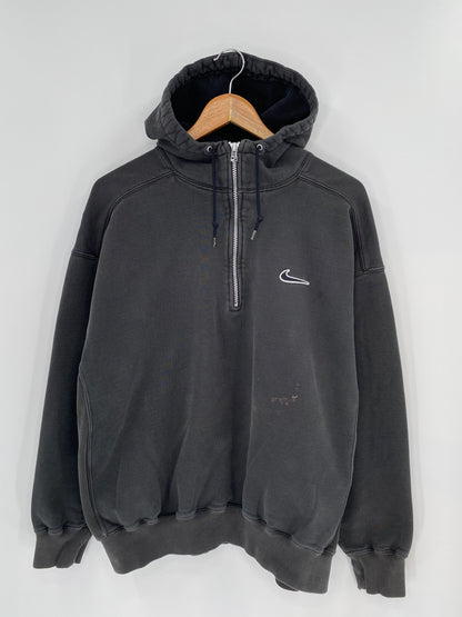 90’s NIKE Mini Swoosh Size L Vintage Half-zip Hoodie Sweat-shirt/ 9221
