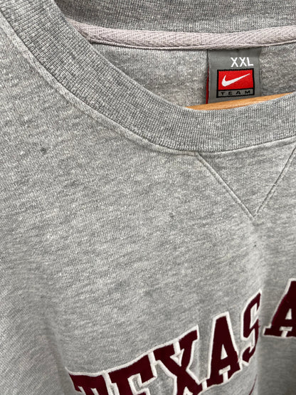 00' NIKE TEXAS A&M Size XXL Vintage Sweat-Shirt / K3387