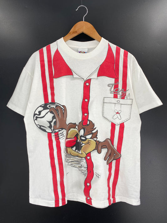 1996 LOONEY TUNES TAZ Made in USA Size L Vintage T-Shirts / K3909