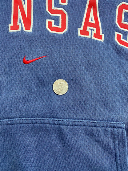 90’s NIKE KANSAS Size XL Vintage Hoodie Sweat-shirt / 7162