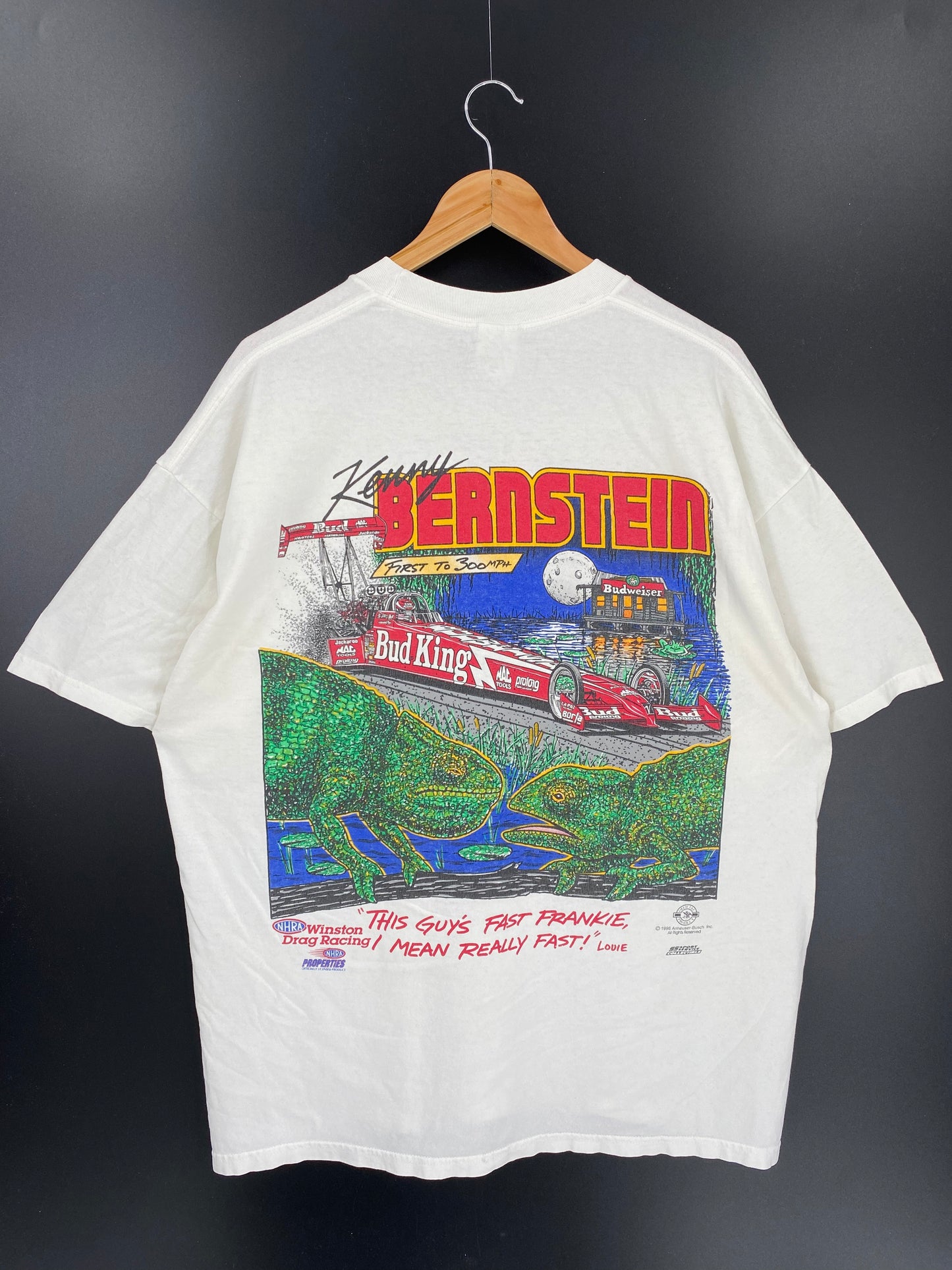 1998’ BUD KING WINGSTON DRAG RACING  Size XL Vintage T-Shirt / 9980
