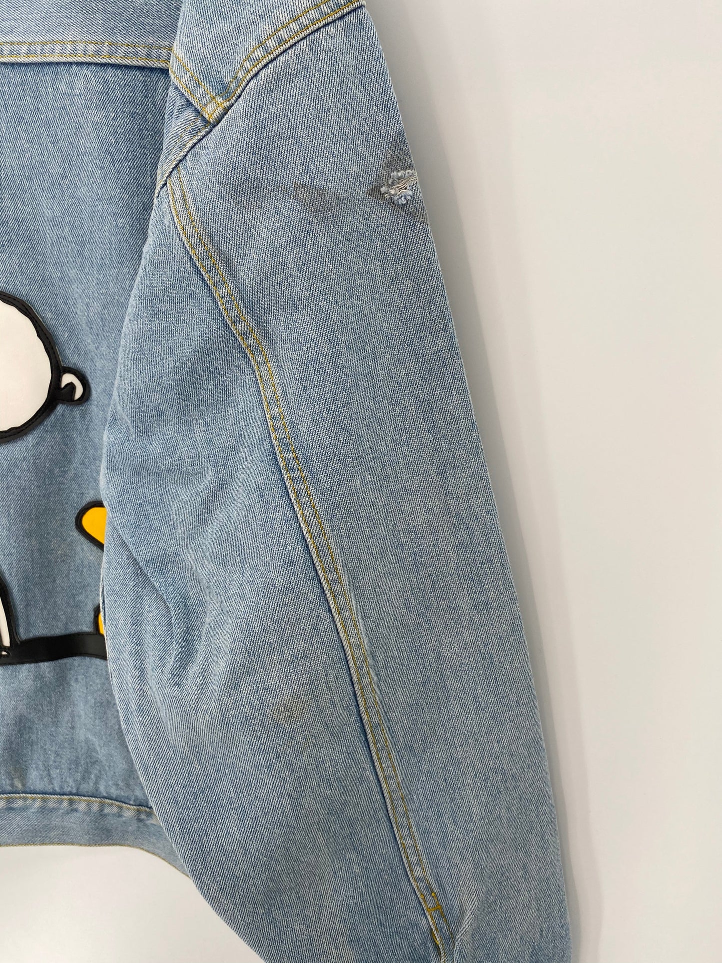 90's SNOOPY Size XL Vintage Denim Jacket  / K6740