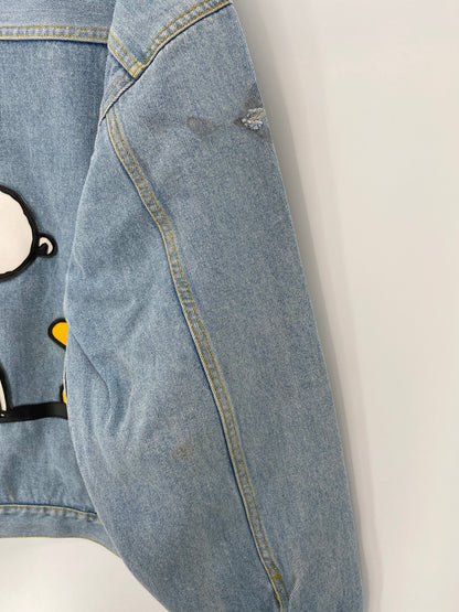 90's SNOOPY Size XL Vintage Denim Jacket  / K6740