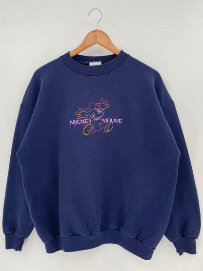 90's DISNEY MICKEY MOUSE Made in USA Size L Vintage Sweat-shirt / A5868
