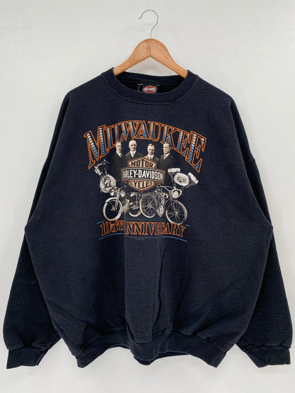 2008 HARLEY DAVIDSON Size XXL Vintage Sweat-shirt / K3529