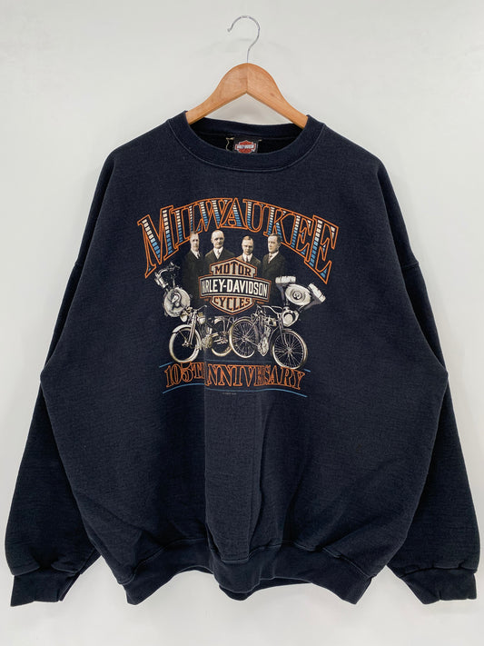 2008 HARLEY DAVIDSON Size XXL Vintage Sweat-shirt / K3529