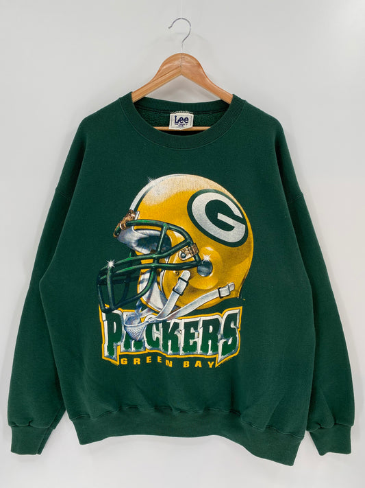 1996 GREENBAY PACKERS MADE IN USA Size XL Vintage NFL Sweat shirt / K48