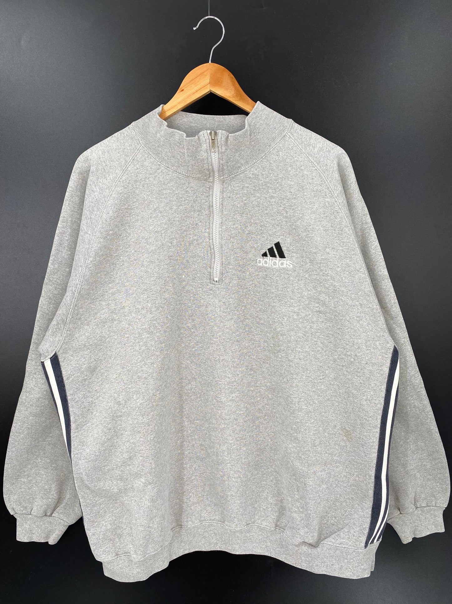 90’s ADIDAS MADE IN USA Size XL Vintage Half-zipSweat-shirt / K2541