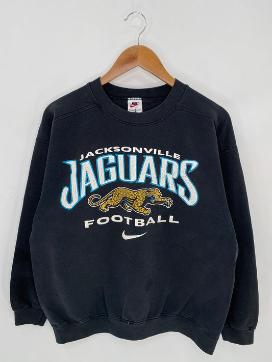 90’s NIKE JAGUARS FOOTBALL Made in USA Size M Vintage NFL Sweat-shirt / 6635