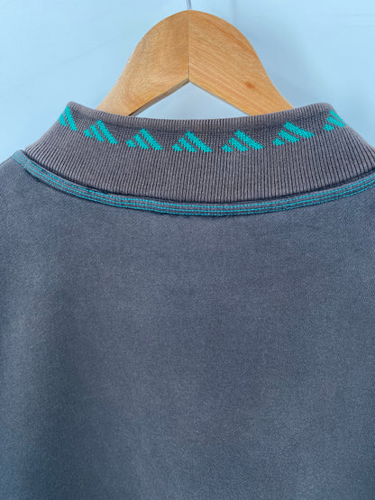 90’s ADIDAS Equipment Size No tag (Approx.XL) Vintage Half-zip Sweat-shirt  / K4125