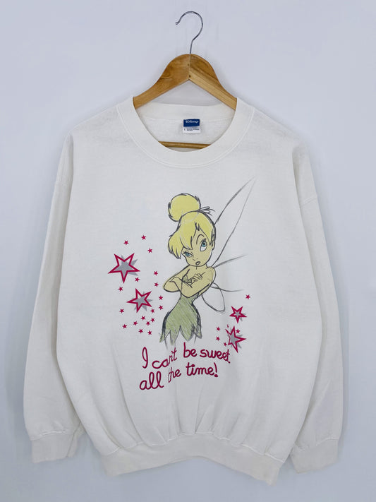 00' DISNEY PETER PAN TINKER BELL Size L Vintage Sweat-shirt / K5648