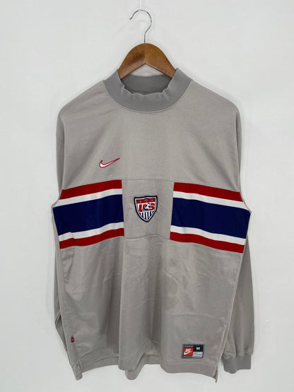90's NIKE Made in USA Size M Vintage Nylon Long Sleeve Shirt / 6646