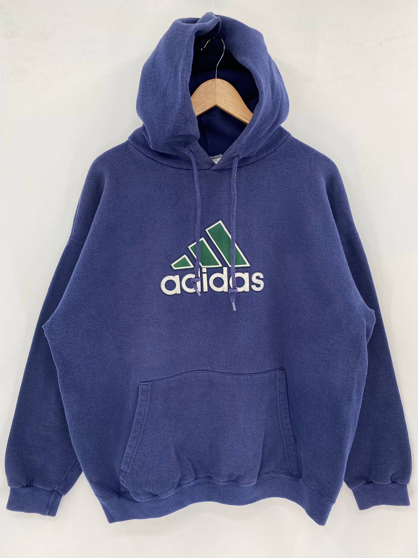 90's ADIDAS Made in USA Size L Hoodie Sweat-Shirt / A5615