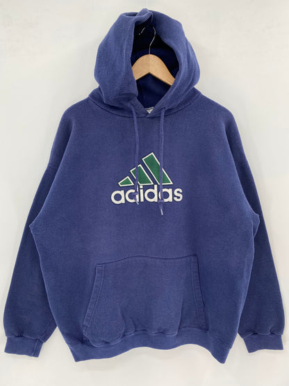 90's ADIDAS Made in USA Size L Hoodie Sweat-Shirt / A5615