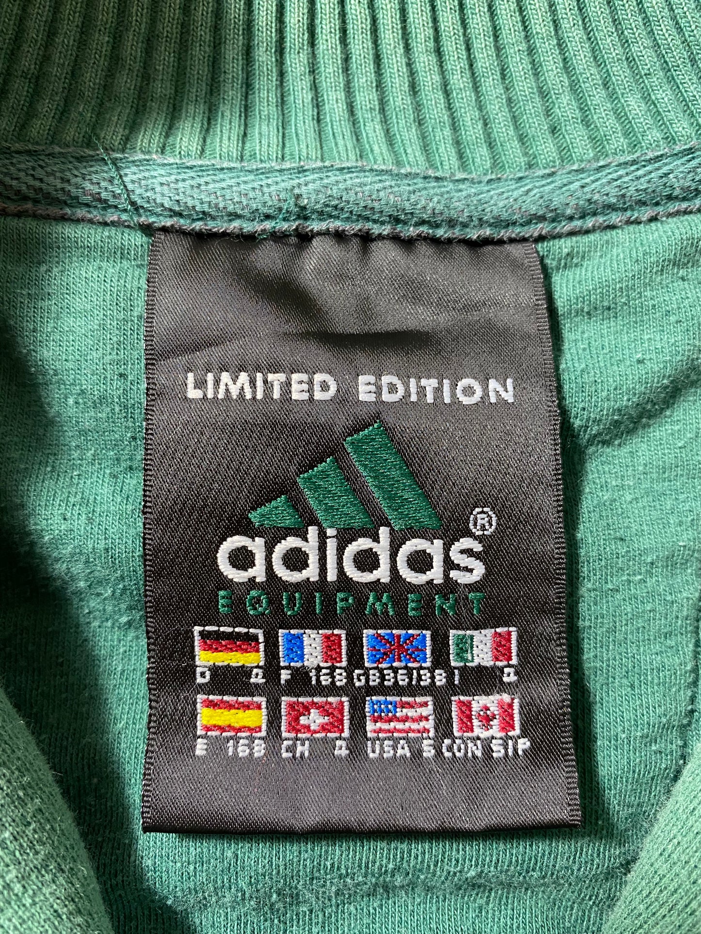 90’s ADIDAS Equipment Size S Vintage Half-zip Sweat-shirt / K2102