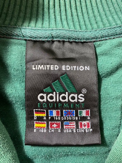 90’s ADIDAS Equipment Size S Vintage Half-zip Sweat-shirt / K2102