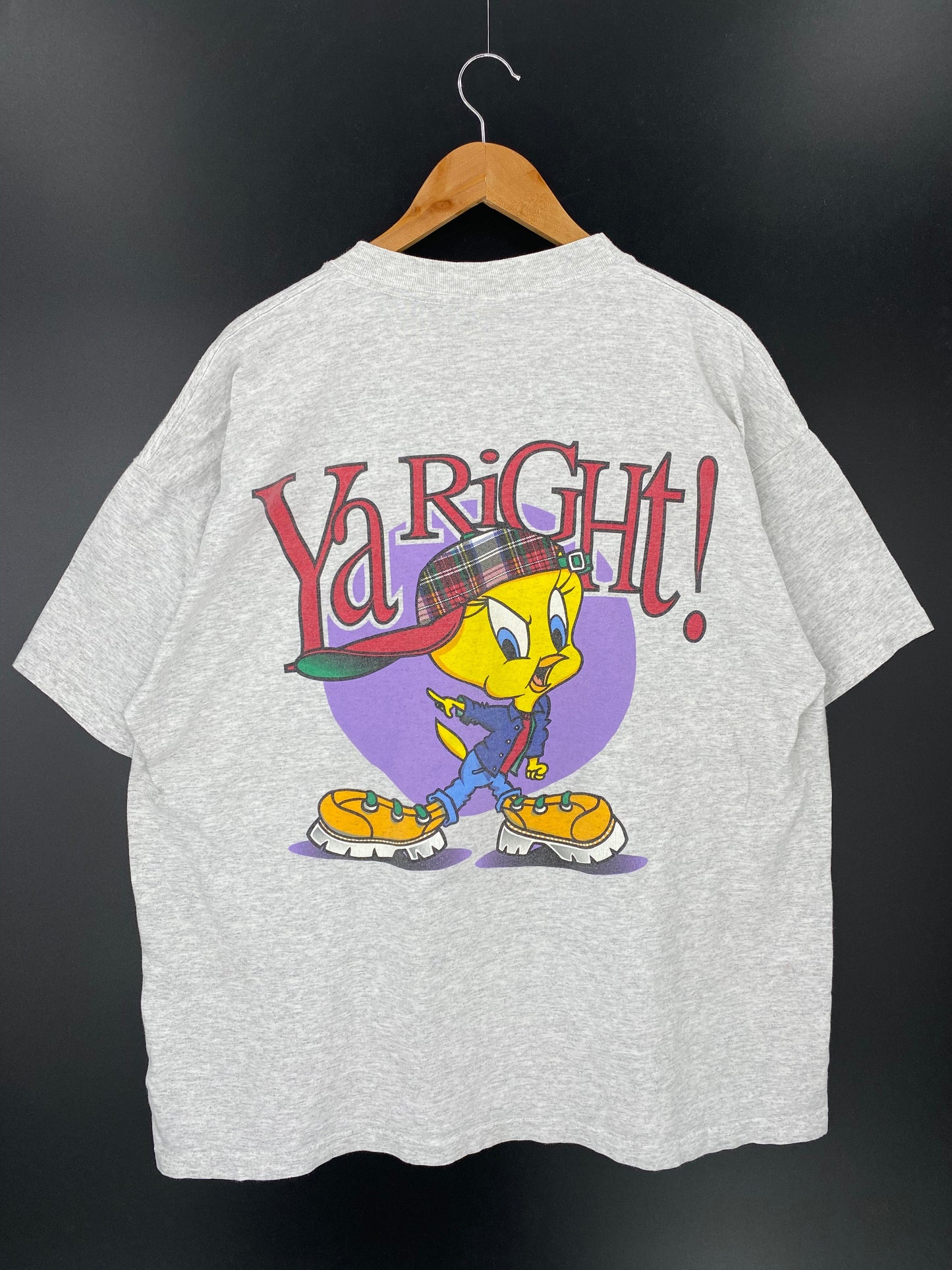 1997 LOONEY TUNES TWEETY Made in USA Size XXL Vintage T-shirt / K8608