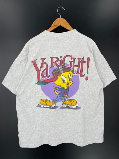 1997 LOONEY TUNES TWEETY Made in USA Size XXL Vintage T-shirt / K8608
