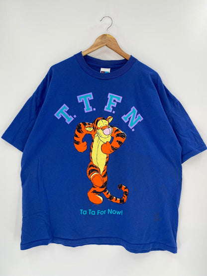 90’s DISNEY TIGGER Made in USA Size Approx.XXL Vintage T-Shirt / A7688