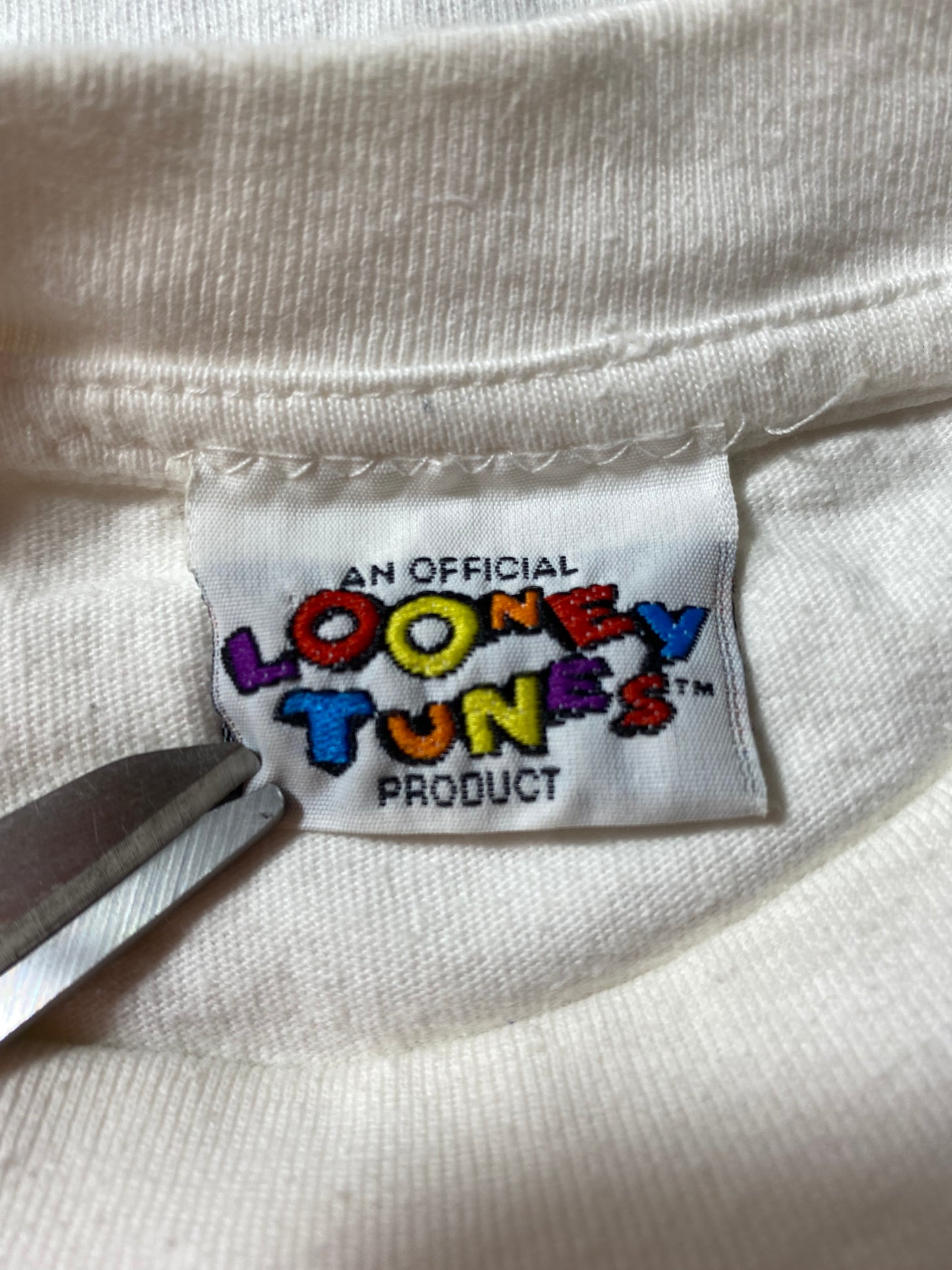 1995' LOONEY TUNES TAZ Size No tag(Approx.XL-XXL) Vintage T- SHIRT / K1350