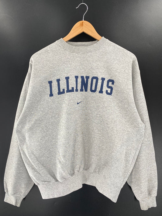 00' NIKE  ILLINOIS Size M Vintage Sweat-Shirt / K3519