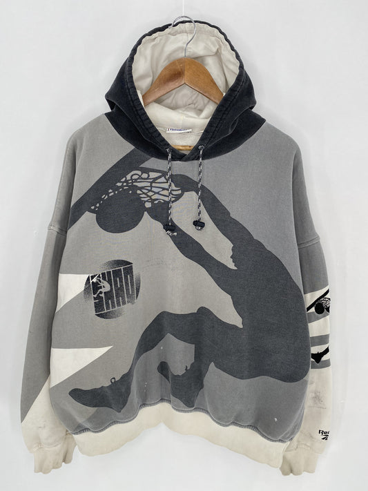 90's REEBOK SHAQ Size No Tag (Approx. L) Vintage Hoodie Sweat-shirt / K5827