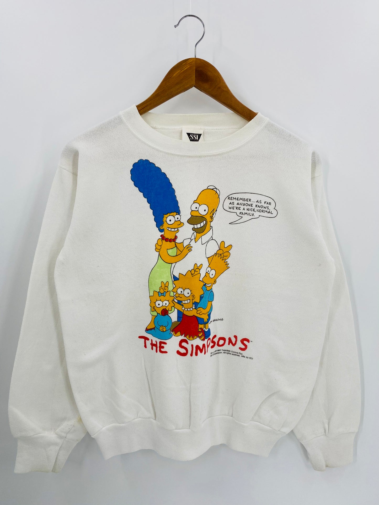 1990 The Simpsons Made in USA Size M Vintage Sweat-shirt / 6579