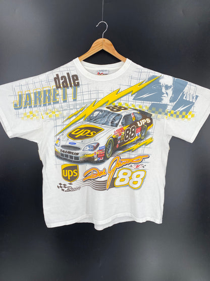 00’ NASCAR DALE JARRETT Size XL Vintage Racing T-shirt / 9668