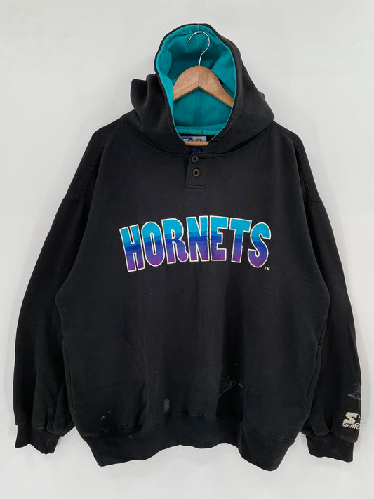 90's STARTER CHARLOTTE HORNETS Size L Vintage NBA Sweat-Shirts / K2027