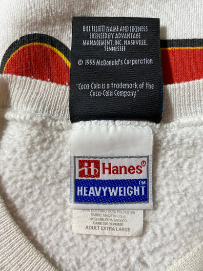 1995 ELLIOTT HARDY x MCDONALD RACING TEAM Size XL Vintage Racing Sweat-shirt / A4812