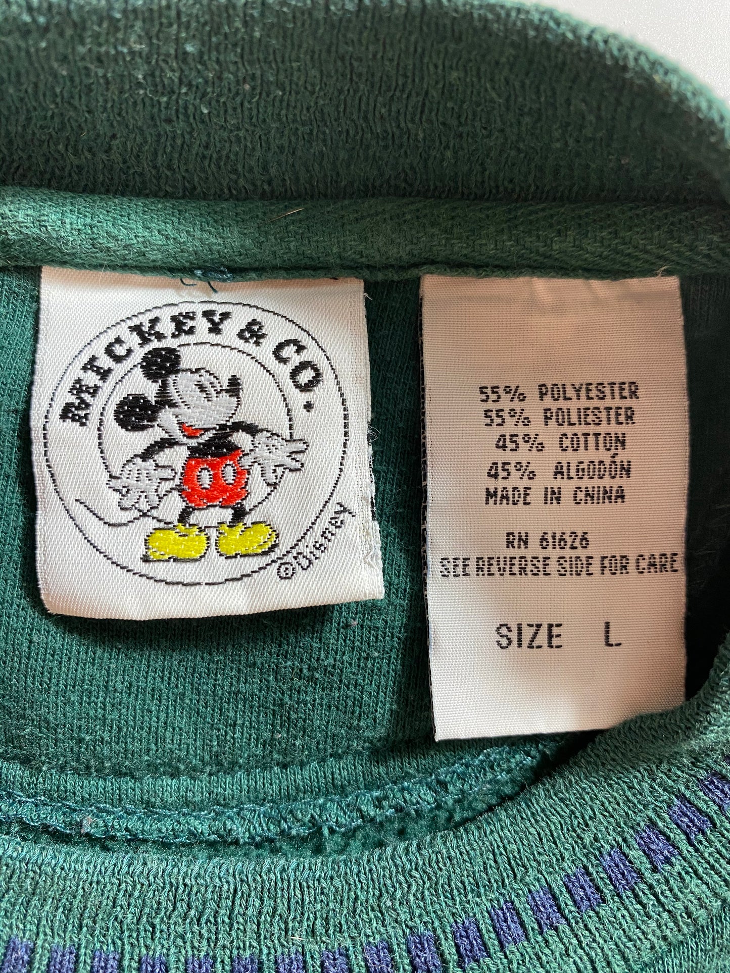 90’s DISNEY MICKEY Size L Vintage Sweat-shirt / 9045