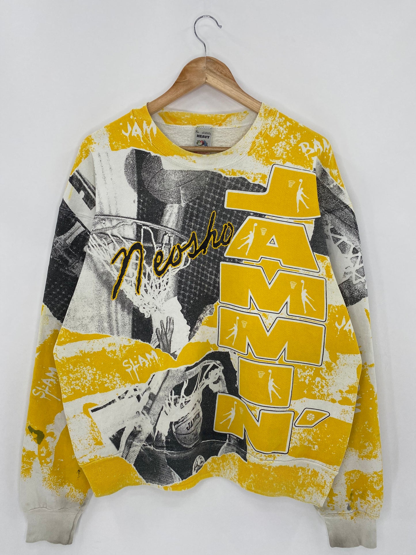 90's BASKETBALL JAMMIN’ Made in USA Size XL Vintage Sweat-Shirt   / 5839