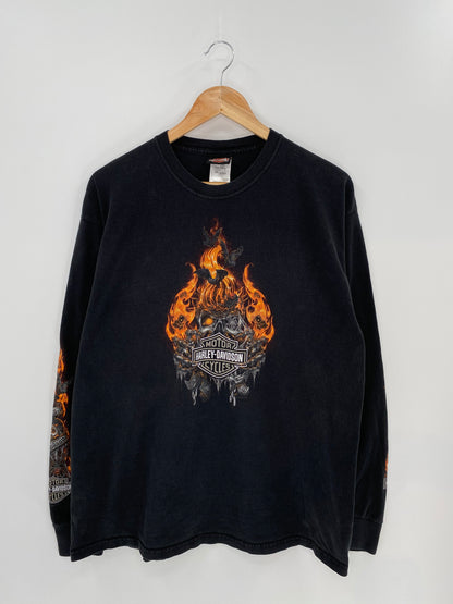 2013 Harley Davidson Made in USA Size XL Vintage Long Sleeve T-Shirt / 7893
