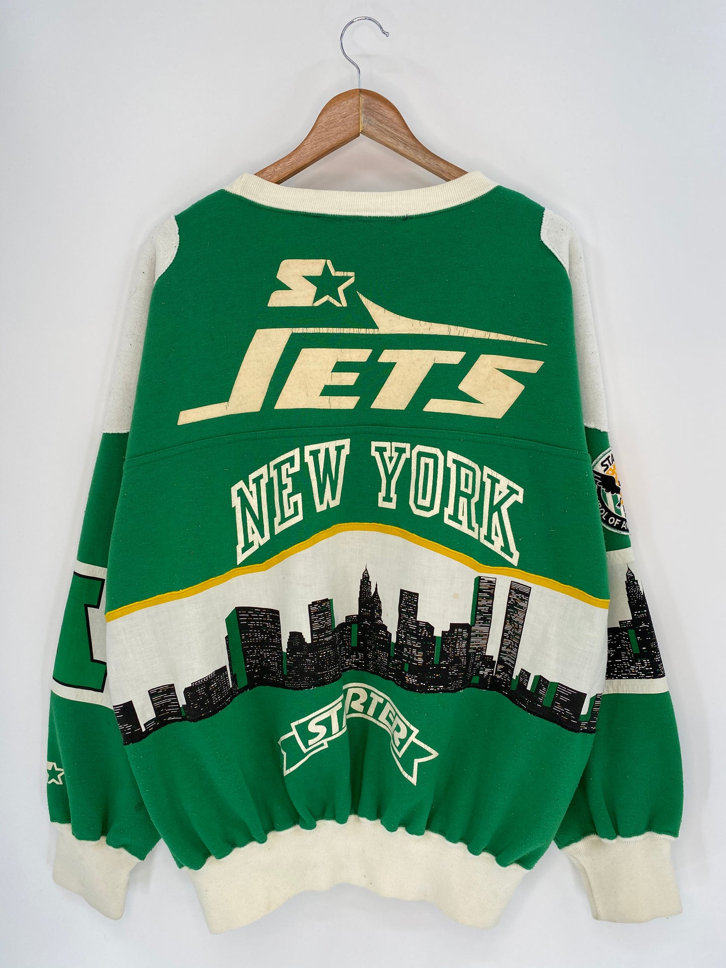 90's STARTER NY JETS Size XL Vintage NFL Sweat-shirt / 8992
